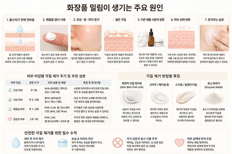 피부타입별 각질제거 가이드
